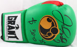 Floyd Mayweather Autographed Green/Red Grant Boxing Glove *Right w/$50-0$ -Beckett W Hologram *Black Image 1