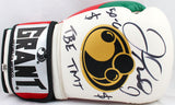 Floyd Mayweather Autographed White/Red Grant Boxing Glove *Right w/ 3 Insc. -Beckett W Hologram *Black Image 1