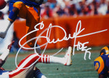 Eric Dickerson Autographed Los Angeles Rams 8x10 Leap W/HOF-Beckett W Hologram *White Image 2