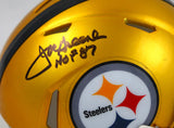 Joe Greene Autographed Pittsburgh Steelers Flash Speed Mini Helmet W/HOF-Beckett W Hologram *Black Image 2