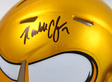 Randall Cunningham Autographed Minnesota Vikings Flash Speed Mini Helmet- Beckett W Hologram *Black Image 2