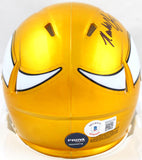 Randall Cunningham Autographed Minnesota Vikings Flash Speed Mini Helmet- Beckett W Hologram *Black Image 3