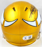 Adrian Peterson Signed Minnesota Vikings Flash Speed Mini Helmet w/NFL MVP-Beckett W Hologram *Black Image 3