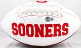 Adrian Peterson Autographed Oklahoma Sooners Logo Football w/Rushing Yds.-Beckett W Hologram *Black Image 4