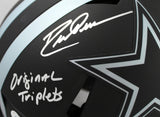 Staubach Dorsett Pearson Signed Cowboys F/S Eclipse Speed Authentic Helmet-Beckett W Hologram *Silver Image 2