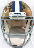 Staubach Dorsett Pearson Signed Cowboys F/S Camo Speed Authentic Helmet-Beckett W Hologram *White Image 4