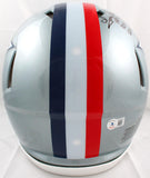 Staubach Dorsett Pearson Signed Cowboys F/S 1976 Speed Authentic Helmet Multiple Inscriptions-Beckett W Hologram *Black Image 7