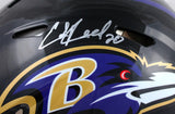 Ed Reed Autographed Baltimore Ravens F/S Speed Authentic Helmet-Beckett W Hologram *Silver Image 2