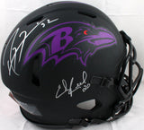 Ed Reed Ray Lewis Autographed Baltimore Ravens F/S Eclipse Speed Authentic Helmet-Beckett W Hologram *Silver Image 1