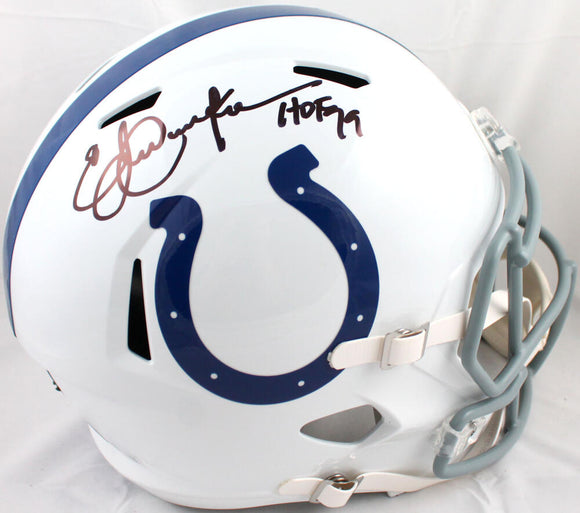 Eric Dickerson Autographed Indianapolis Colts F/S Speed Helmet w/HOF-Beckett W Hologram *Black Image 1