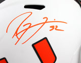 Ray Lewis Ed Reed Autographed Miami Hurricanes F/S Lunar Speed Helmet-Beckett W *Orange Image 3