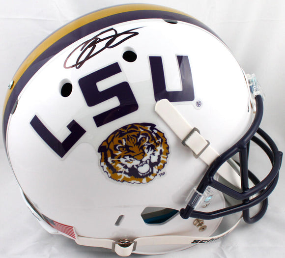 Odell Beckham Jr. Autographed LSU Tigers White F/S Schutt Helmet-Beckett W Hologram *Black Image 1