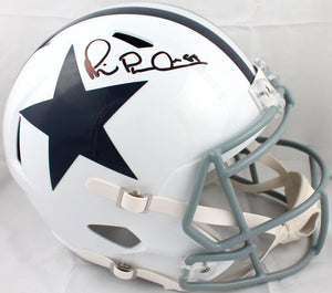 Michael Irvin Autographed Dallas Cowboys F/S 60-63 Speed Helmet-Beckett W Hologram *Black Image 1