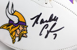 Randall Cunningham Daunte Culpepper Autographed Minnesota Vikings Logo Football-Beckett W Hologram *Black Image 3
