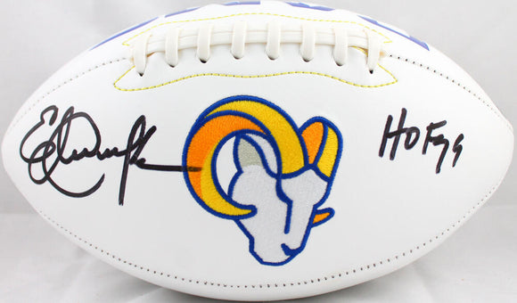 Eric Dickerson Autographed Los Angeles Rams Logo Football w/ HOF-Beckett W Hologram *Black Image 1