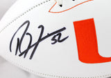 Ed Reed Ray Lewis Autographed Miami Hurricanes Logo Football-Beckett W Hologram *Black Image 2