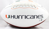 Ed Reed Ray Lewis Autographed Miami Hurricanes Logo Football-Beckett W Hologram *Black Image 4