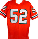Ray Lewis Autographed Orange College Style Jersey-Beckett W Hologram *Black Image 3