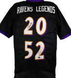 Ray Lewis Ed Reed Autographed Black Pro Style Jersey-Beckett W Hologram *Black Image 1