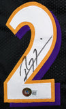 Ray Lewis Ed Reed Autographed Black Pro Style Jersey-Beckett W Hologram *Black Image 3