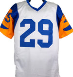 Eric Dickerson Autographed White Pro Style STAT Jersey w/ HOF - Beckett W Hologram *Silver Image 3