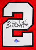 Bill Walton Autographed Red Pro Basketball Jersey-Beckett W Hologram *Black  Image 2