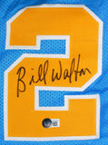 Bill Walton Autographed Blue College Style Basketball Jersey-Beckett W Hologram *Black  Image 2