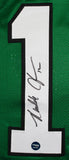 Randall Cunningham Autographed Green Pro Style Jersey- Prova *Black Image 2