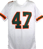 Michael Irvin Autographed White College Style Jersey- Beckett W Hologram *Silver Image 3