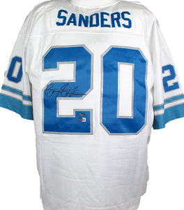 Barry Sanders Autographed White NFL Legacy Mitchell and Ness Jersey- B –  The Jersey Source