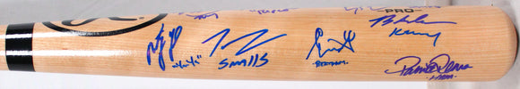 The Sandlot Autographed Blonde Rawlings Pro Baseball Bat (8 Actors)-Beckett W Hologram *Blue Image 1