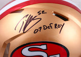 Patrick Willis Autographed San Francisco 49ers F/S Speed Authentic Helmet w/07 Def. ROY- Beckett W Hologram *Black Image 2