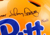 Tony Dorsett Autographed Pittsburgh Panthers F/S Speed Authentic Helmet w/ 2 Insc- BA W Holo*Black Image 2