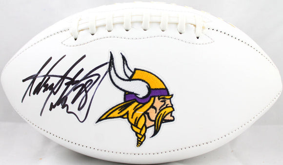 Adrian Peterson Autographed Minnesota Vikings Logo Football-Beckett W Hologram *Black Image 1