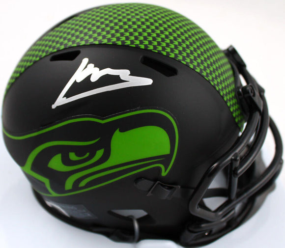 Kenneth Walker III Autographed Seattle Seahawks Eclipse Speed Mini Helmet-Beckett W Hologram *Silver Image 1