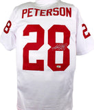 Adrian Peterson Autographed White College Style Jersey- Beckett W Hologram *Silver Image 1