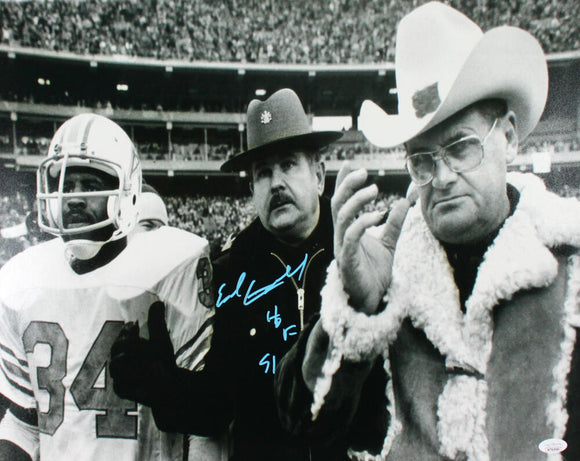 Earl Campbell Signed Oilers 16x20 With Bum Phillips Photo HOF insc- JSA W Auth *Lt Blue Image 1