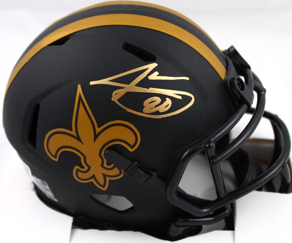 Jarvis Landry Autographed New Orleans Saints Eclipse Speed Mini Helmet-Beckett W Hologram *Gold Image 1