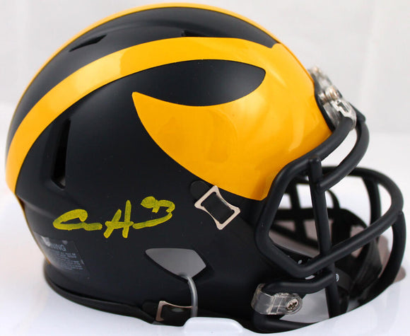 Aidan Hutchinson Autographed Michigan Speed Mini Helmet-Beckett W Hologram *Yellow Image 1
