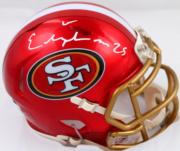 Elijah Mitchell Autographed San Francisco 49ers Flash Speed Mini Helmet- Beckett W Hologram *White Image 1