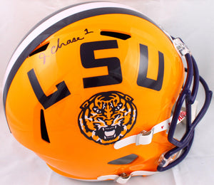 Ja'Marr Chase Autographed LSU Tigers F/S Speed Helmet-Beckett W Hologram *Black Image 1