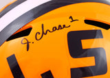 Ja'Marr Chase Autographed LSU Tigers F/S Speed Helmet-Beckett W Hologram *Black Image 2