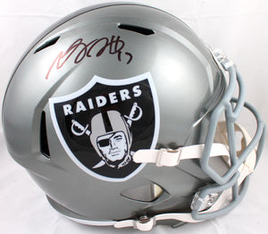 Davante Adams Autographed Las Vegas Raiders F/S Flash Speed Helmet-Beckett W Hologram *Black Image 1