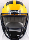 Aidan Hutchinson Autographed Michigan Wolverines F/S Speed Helmet- Beckett W Hologram *Yellow Image 3