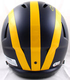 Aidan Hutchinson Autographed Michigan Wolverines F/S Speed Helmet- Beckett W Hologram *Yellow Image 4