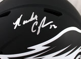Vick,McNabb,Cunningham Autographed Philadelphia Eagles F/S Eclipse Speed Authentic Helmet-BA W Holo *Silver Image 2