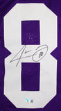 Jarvis Landry Autographed Purple College Style Jersey - Beckett W Hologram *Black Image 2