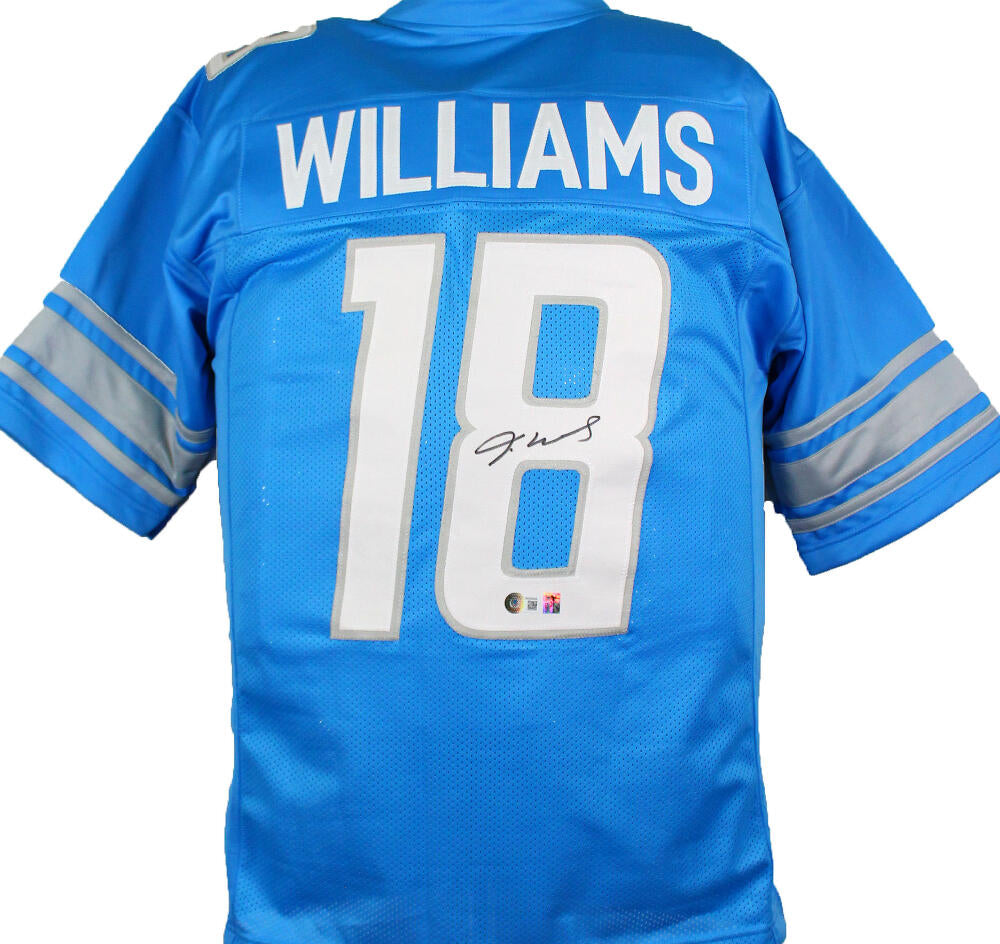 Jameson Williams Detroit Lions Signed Autographed Blue Custom