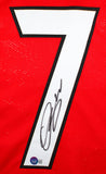 Quay Walker Autographed Red College Style Jersey- Beckett W Hologram *Black Image 2