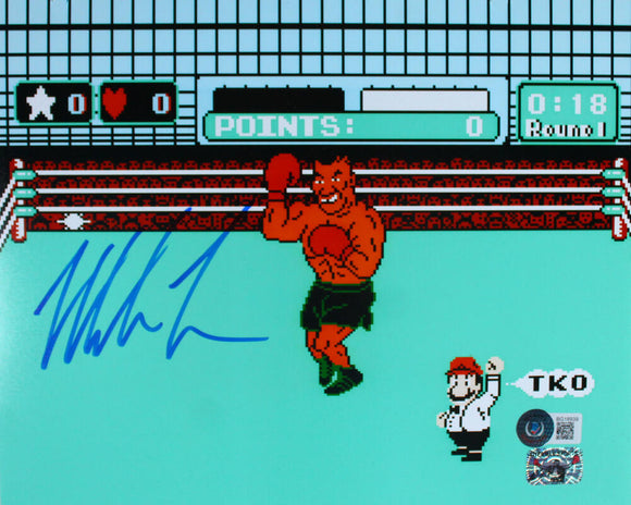 Mike Tyson Autographed 8x10 Punch Out Photo- Beckett Hologram *Blue Image 1